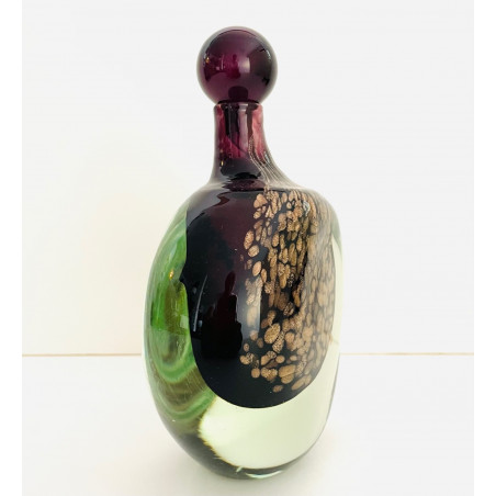 Blown glass bottle by Jean-Claude Novaro