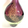 Large Blown Glass Bottle With Gold Sequins By Jean-claude Novaro 44cm