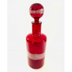 Glass bottle "A fasce" by Fulvio Bianconi for Venini 1950s