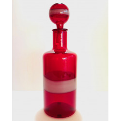 Glass bottle "A fasce" by Fulvio Bianconi for Venini 1950s