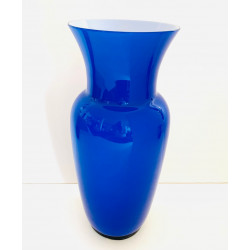 Grand vase en verre soufflé signé Venini 1997