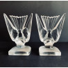 Pair of “Swallow” bookends Lalique France