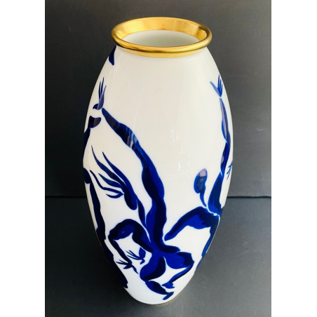 “Bacchanale” vase in Limoges porcelain by Hervé Van der Straeten for Bernardaud