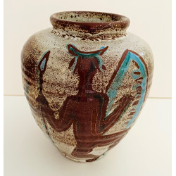 Africanist ceramic vase from Accolay 1960s