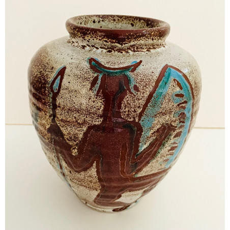 Vase africaniste Accolay années 60
