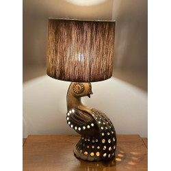 Rare lampe sculpture zoomorphe Accolay années 70