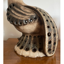 Rare lampe sculpture zoomorphe Accolay années 70