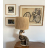 Rare lampe sculpture zoomorphe Accolay années 70