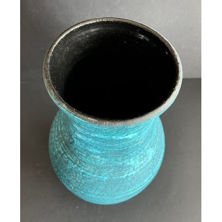 Vase bleu Accolay série "Gauloise"