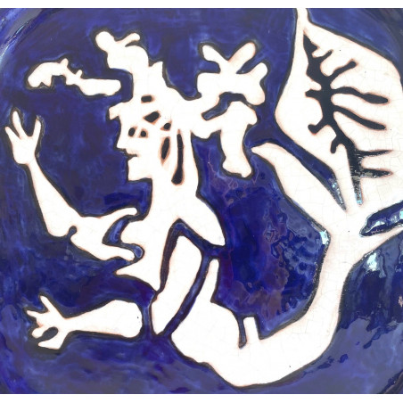 Plat en céramique dessin de Jean Lurçat poterie de Sant Vicens