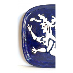 Plat en céramique dessin de Jean Lurçat poterie de Sant Vicens