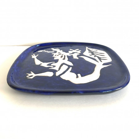 Plat en céramique dessin de Jean Lurçat poterie de Sant Vicens
