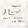 Plat en céramique dessin de Jean Lurçat poterie de Sant Vicens