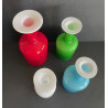 Holmegaard Otto Brauer & Per Lutken collection de 4 vases bouteilles en verre