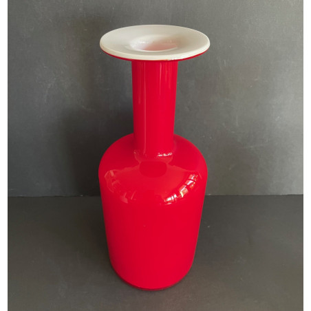 Holmegaard Otto Brauer & Per Lutken collection de 4 vases bouteilles en verre