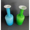 Holmegaard Otto Brauer & Per Lutken collection de 4 vases bouteilles en verre