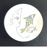 Assiette en porcelaine dessin de Jean Cocteau