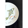 Assiette en porcelaine dessin de Jean Cocteau