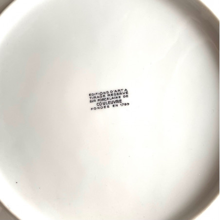 Assiette en porcelaine dessin de Jean Cocteau