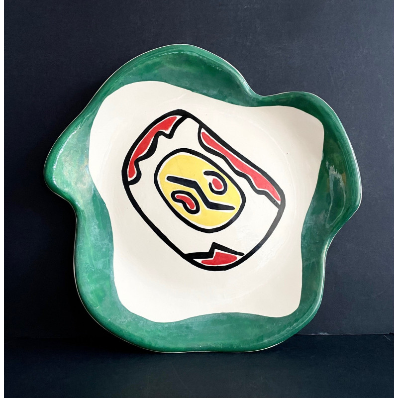 Assiette en faïence Roland AssietBrice et Fernand Léger Biot