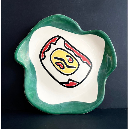 Assiette en faïence Roland AssietBrice et Fernand Léger Biot