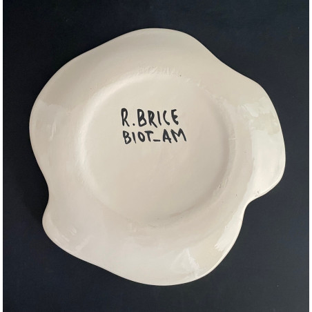 Assiette en faïence Roland AssietBrice et Fernand Léger Biot