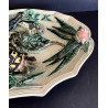Grand plat en barbotine Art Nouveau dans le goût de  Bernard Palissy