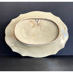 Grand plat en barbotine Art Nouveau dans le goût de  Bernard Palissy