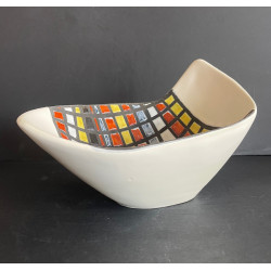 Coupe en faïence par Roger Capron à Vallauris