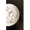 Assiette en porcelaine de Limoges dessin de Jean Cocteau