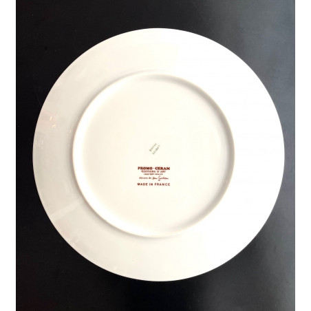 Assiette en porcelaine de Limoges dessin de Jean Cocteau