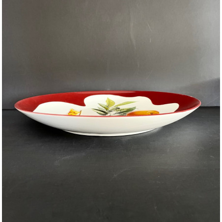 Large Limoges Porcelain Dish "erotic Grapefruit" By Salvador Dali