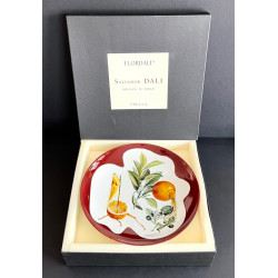 Large Limoges Porcelain Dish "erotic Grapefruit" By Salvador Dali