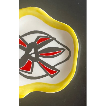Earthenware plate by Roland Brice and Fernand Léger Biot