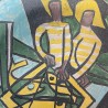 "Back from fishing" large dish by Les Argonautes Vallauris