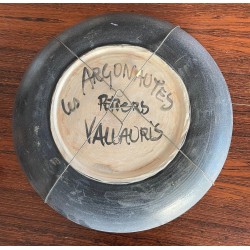 "Back from fishing" large dish by Les Argonautes Vallauris