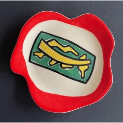 Assiette en faïence Roland brice et Fernand Léger Biot