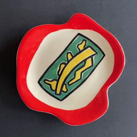 Assiette en faïence Roland brice et Fernand Léger Biot