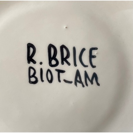 Assiette en faïence Roland brice et Fernand Léger Biot