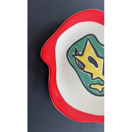 Earthenware plate by Roland Brice and Fernand Léger Biot Earthenware plate by Roland Brice and Fernand Léger Biot