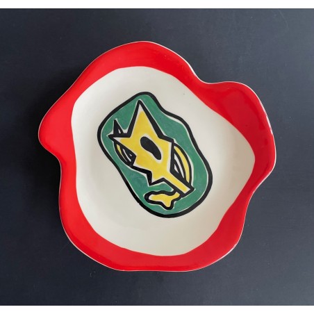 Earthenware plate by Roland Brice and Fernand Léger Biot Earthenware plate by Roland Brice and Fernand Léger Biot