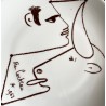 Assiette en porcelaine de Limoges dessin de Jean Cocteau