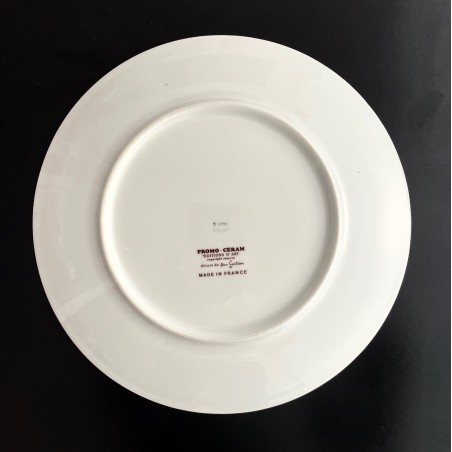 Assiette en porcelaine de Limoges dessin de Jean Cocteau