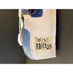 Le Mime Bleu, bas-relief en céramique par Roland Brice 1959