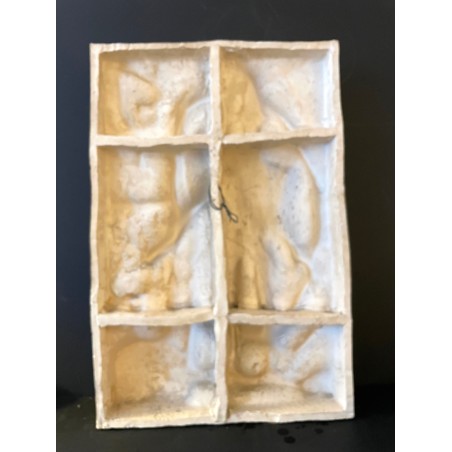 Le Mime Bleu, bas-relief en céramique par Roland Brice 1959