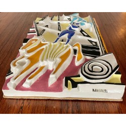 "Les Acrobates" bas-relief en céramique par Roland Brice 1959