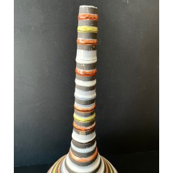 Earthenware bottle vase by Roger Capron in Vallauris