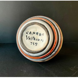 Earthenware bottle vase by Roger Capron in Vallauris