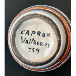 Earthenware bottle vase by Roger Capron in Vallauris