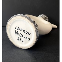 Bouteille "Marc" en faïence par Roger Capron à Vallauris